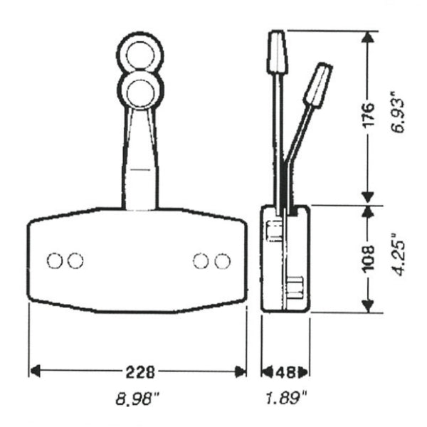 UFLEX SIDE DBLE LVR CONTROL,BK