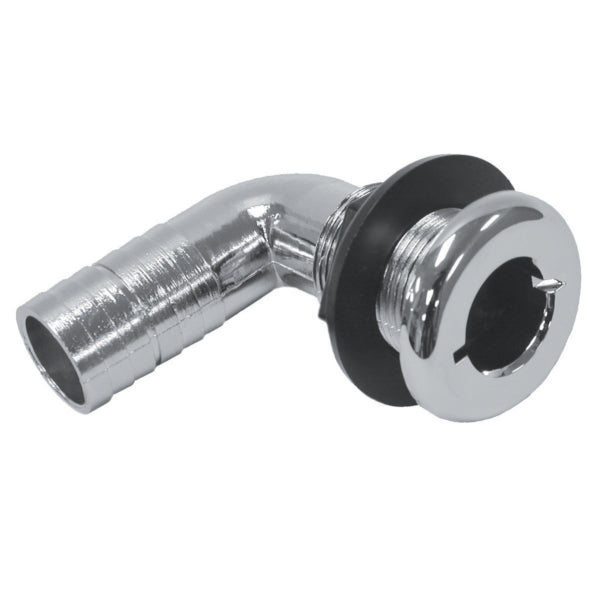 THRU-HULL 90DEG 1 1/8" CHR