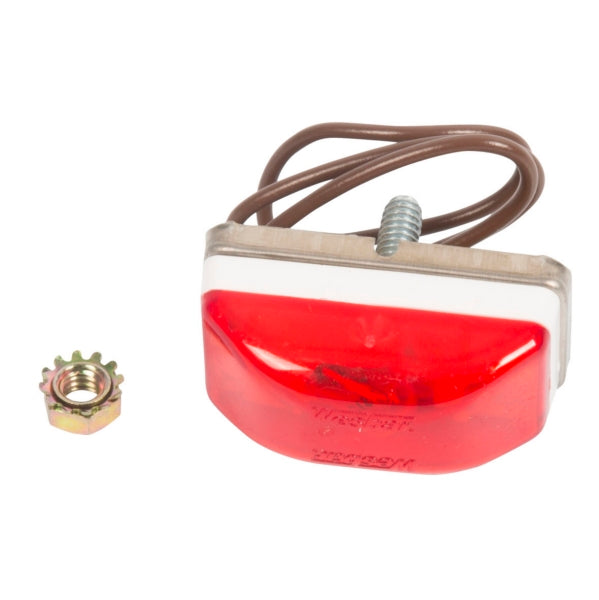 WATERPROOF RED SM/CLR LIGHT STUD MT