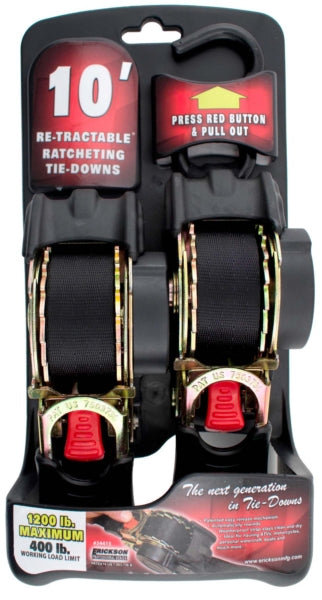 RE-TRAC TIE-DOWNS 1  X10  1200 LBS 2-PK