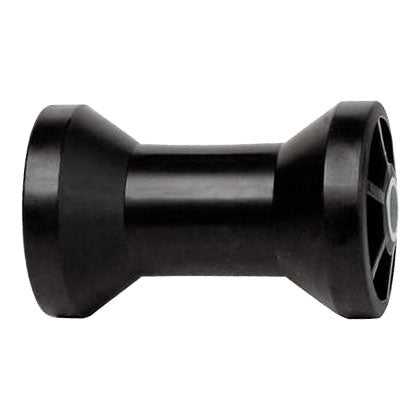 ROLLER, 5 IN. KEEL SPOOL TYPE, BLACK