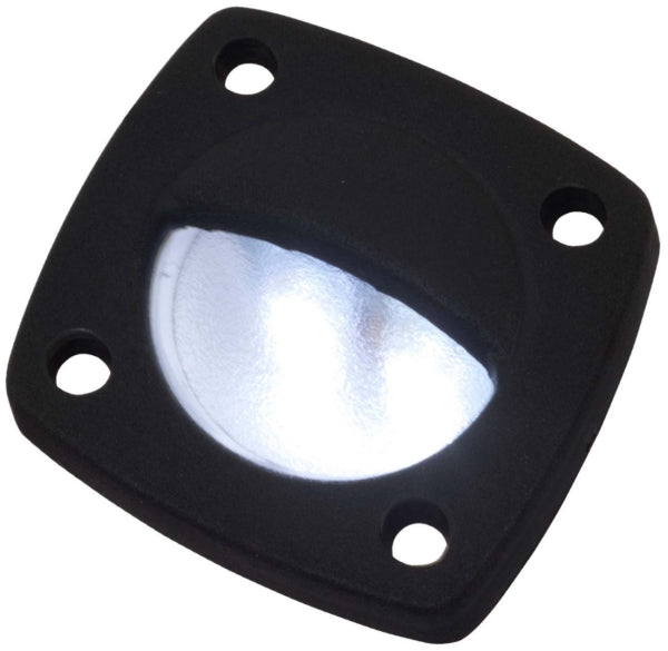 LED LIGHT DELRIN WH W/FACEPLATE BK