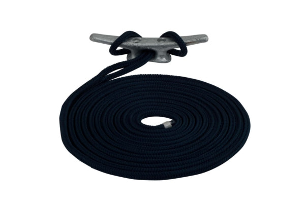 TWISTED NYLON DOCK LINE 1/2" X 20  BLACK