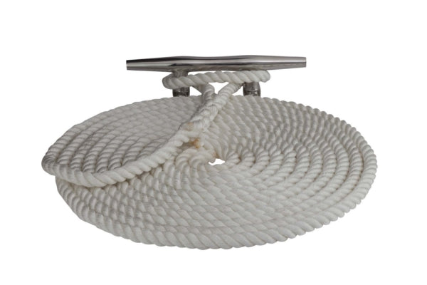 TWSTD NYLON DOCKLINE LCKLINE 3/8"X50  WH