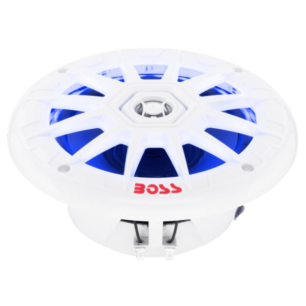 SPEAKER 6.5" W/RBG LED LIGHTS WH QTY2