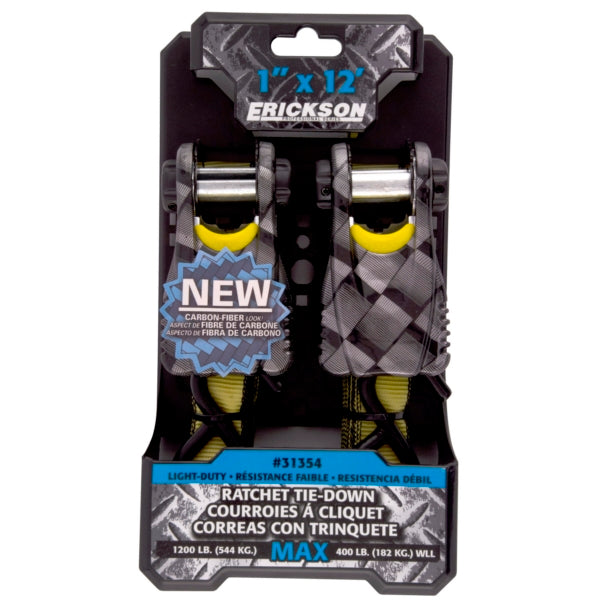 TIE DOWN RATCHETING 1"X12  CF (2)