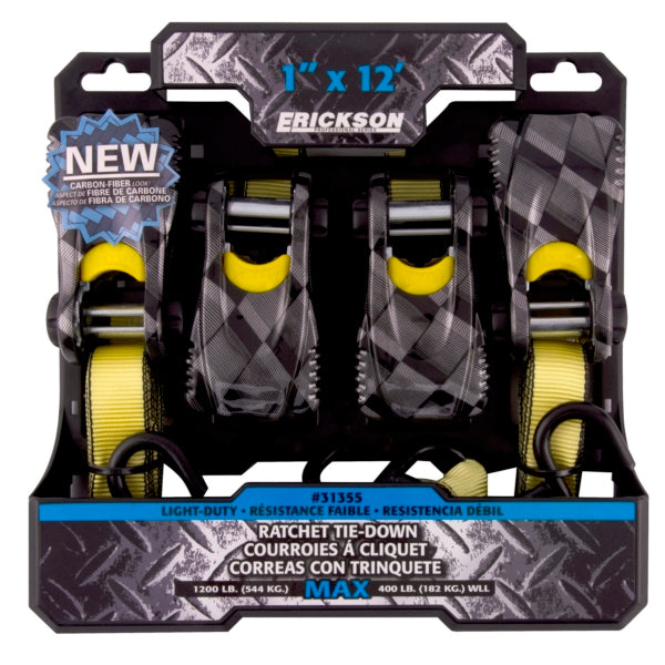 TIE DOWN RATCHETING 1"X12  CF (4)