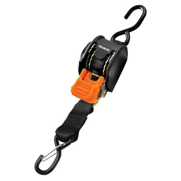 TIE-DOWN RATCHET RETRAC HOOK 1"X72" QTY2