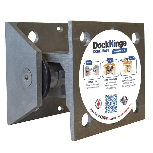 DOCK HINGE 15/32P HDW 3/8" ALU