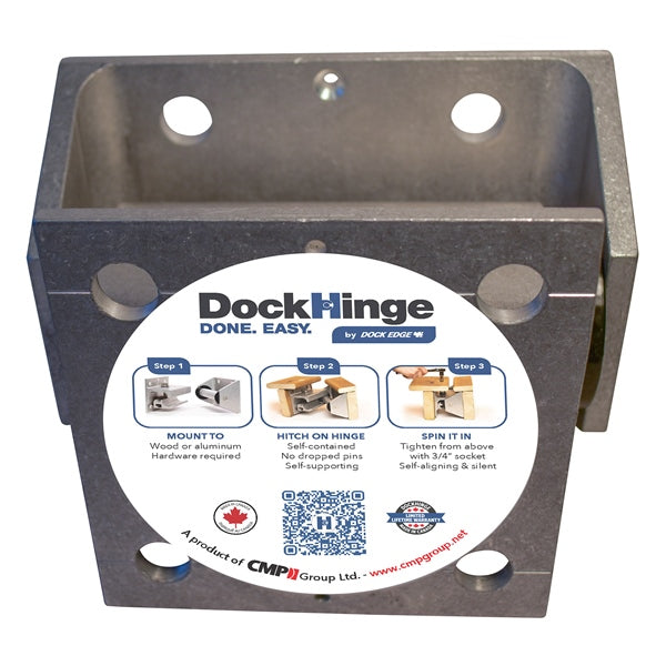 DOCK HINGE 15/32P HDW 3/8" ALU