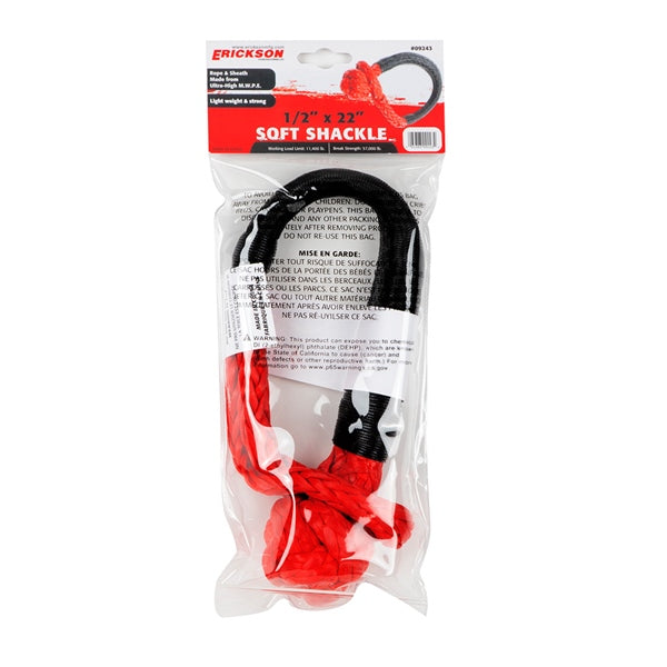 SHACKLE SOFT 1/2 X 22" W/UHMWPE SHEATH