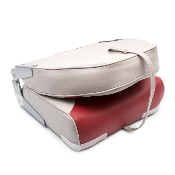 SEAT, HIGH BACK, GRAY/RED