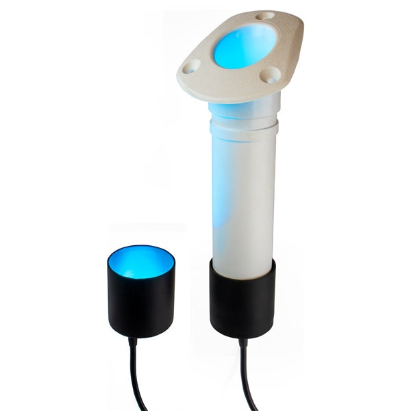 LED LIGHTED TUBE CAP ROD HOLDER