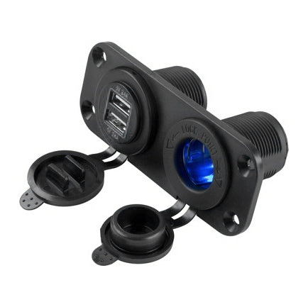 POWER SOCKET PANEL/DOUBLE USB SEADOG