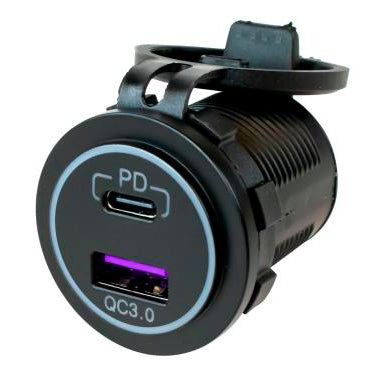 POWER SOCKET USB 3.0/USB-C W/O LIGHT
