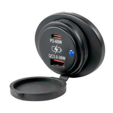 POWER SOCKET OVAL USB 3.0/USB-C