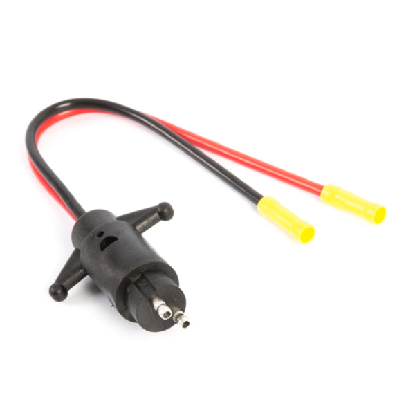 CONNECTOR MALE 2-WIRE 10 GAUGE 12 VOLT