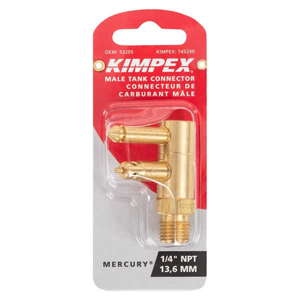 TANK BARB MALE 1/4" NPT MERC KIMPEX