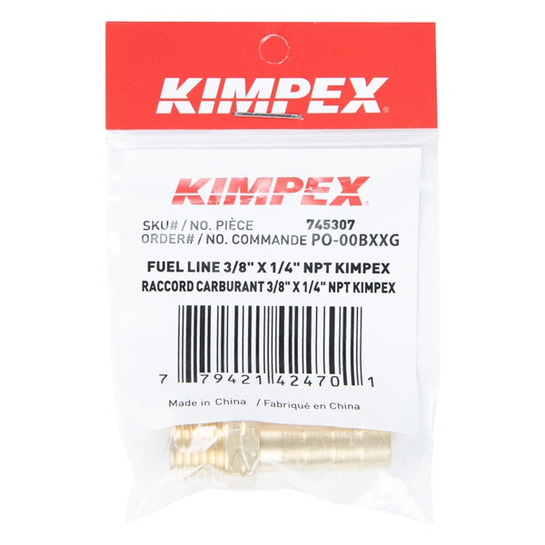 FUEL LINE 3/8" X 1/4" NPT KIMPEX