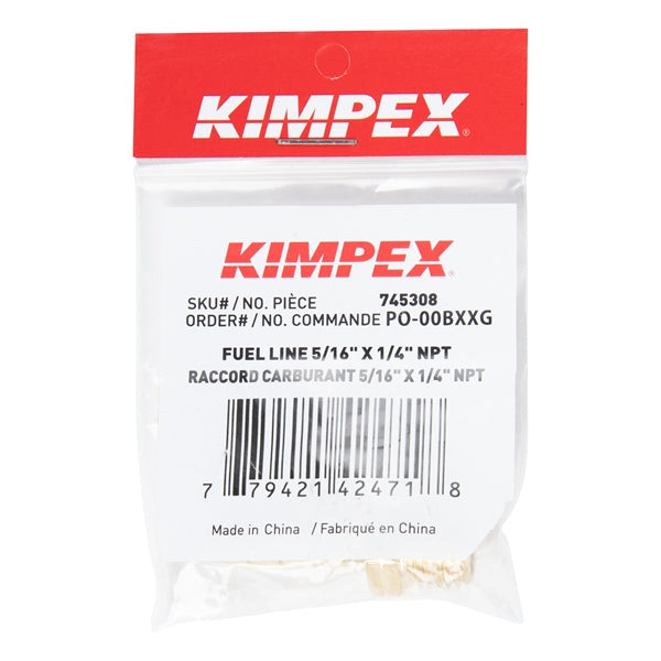 FUEL LINE 5/16" X 1/4" NPT