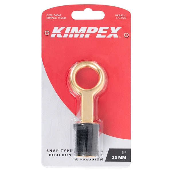 DRAIN SNAP PLUG 1  BRASS