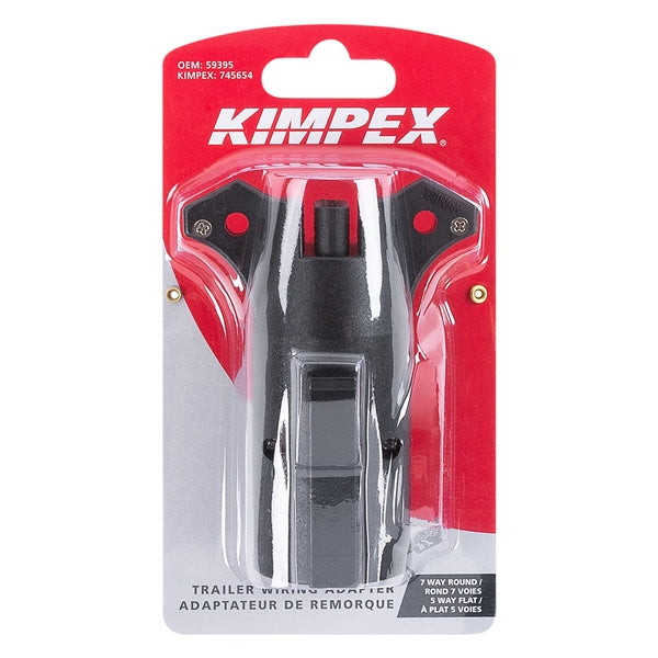 TRAILER WIRE ADAPTER 7-ROUND TO 5 FLAT