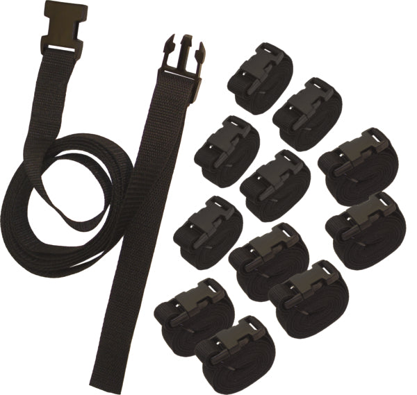 BOAT COVER TIE DOWN 1" X 8  BK QTY12