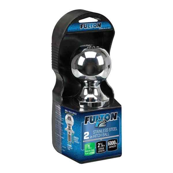 HITCH BALL 2"X1"X2-1/8" 6000 LBS SST PKG