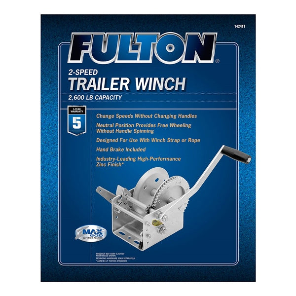 WINCH 2600 LBS 2 SPEED W/BRAKE