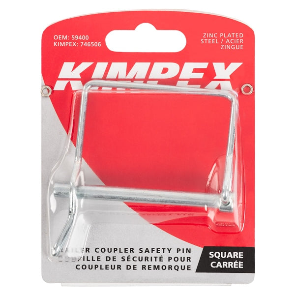 TRAILER COUPLER SAFETY PIN SQUARE