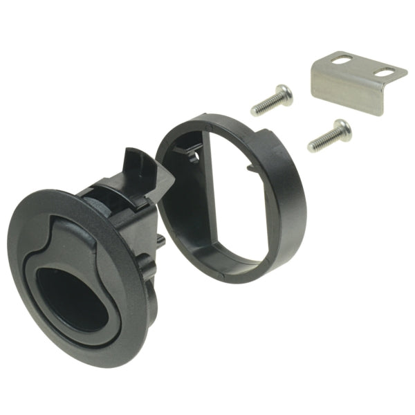 ROUND LATCH NYLON BK KIMPEX