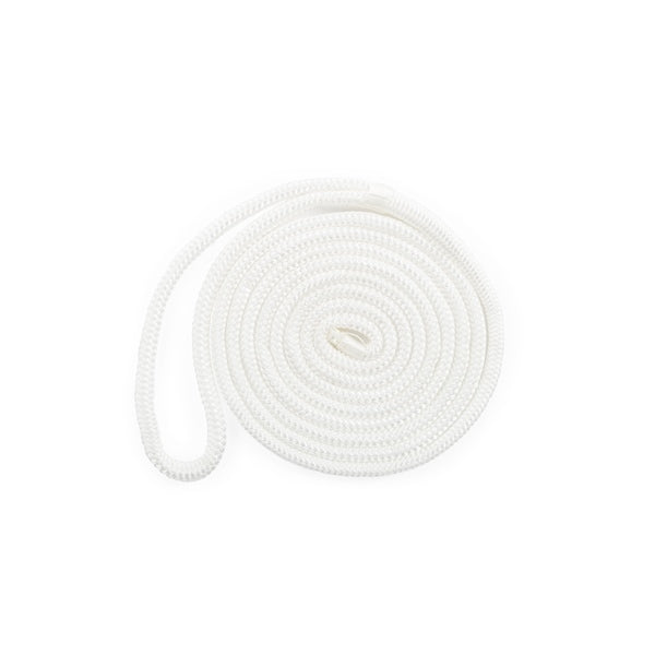 DOCK LINE 3/8"X15 DOUB BRAID NYL WH
