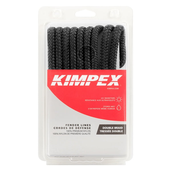 WHIP FENDER DOUBLE BRAID 3/8"X8  BK