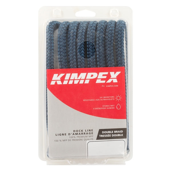 DOCK LINE 1/2"X15  BRAID MFP NAVY