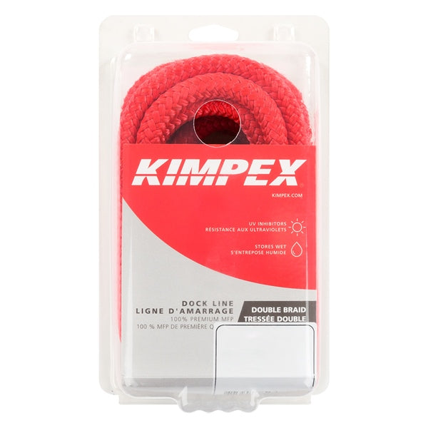 DOCK LINE 3/8"X25  BRAID MFP RED