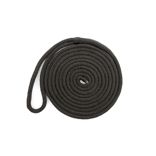 DOCK LINE 1/2"X15  BRAID MFP BK