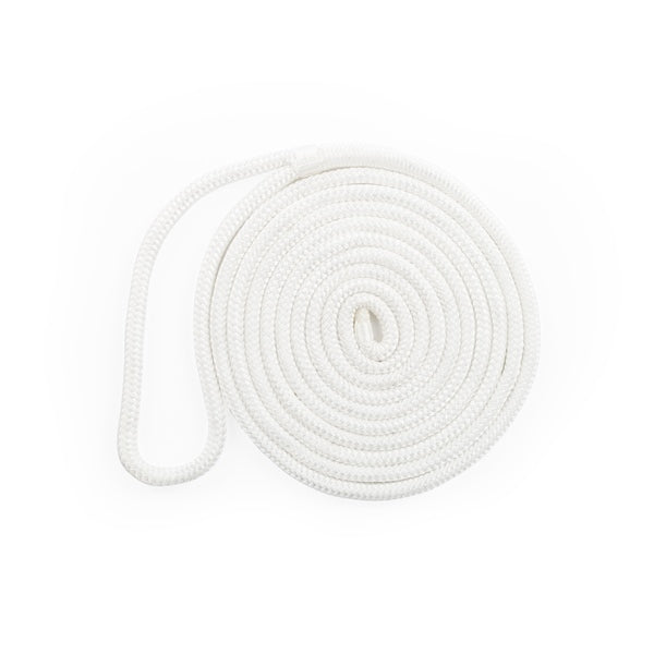 DOCK LINE 1/2"X15 DOUB BRAID NYL WH