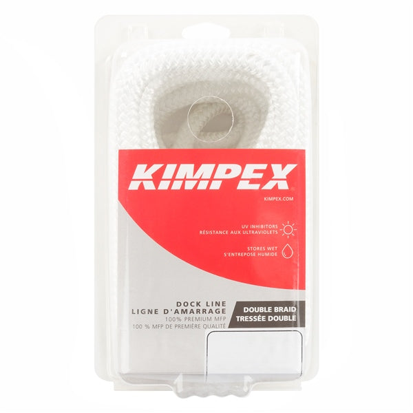DOCK LINE 3/8"X25  BRAID MFP WH