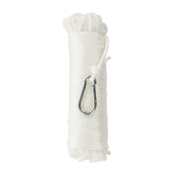 LINE DOCK 1/4"X100  BRAID WH NYL