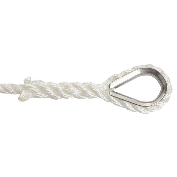 ANCHOR LINE 3/8"X50 3 STRAND TWIST WH