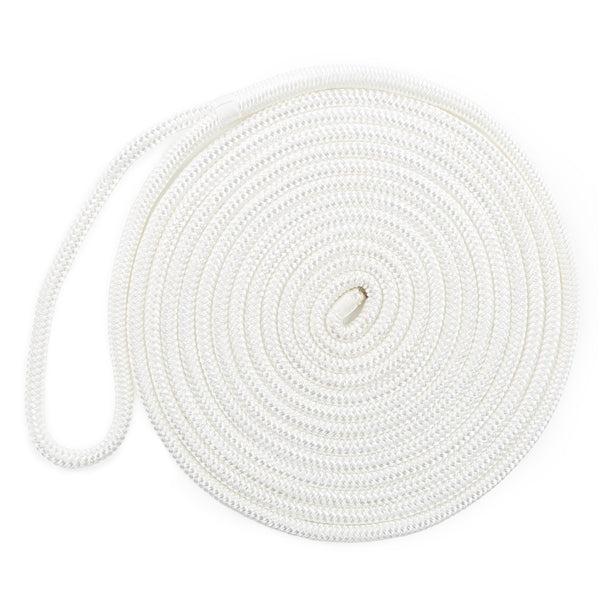 DOCK LINE 5/8"X25 DOUB BRAID NYL WH