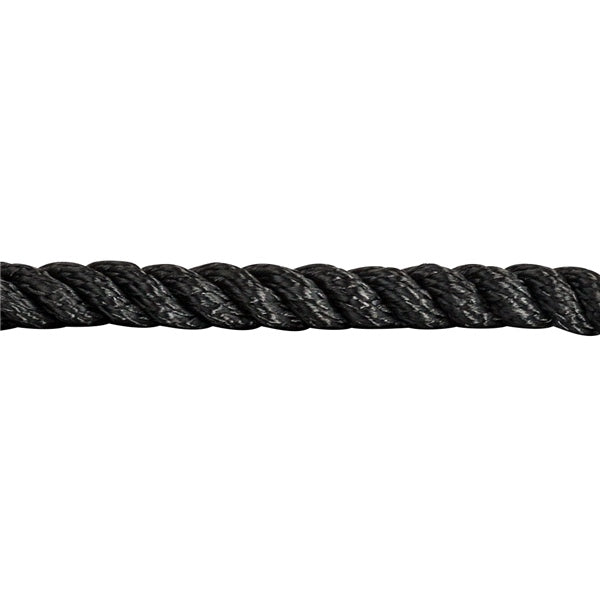 DOCK LINE 3/8"X25 3 STRAND TWIST NYL BK
