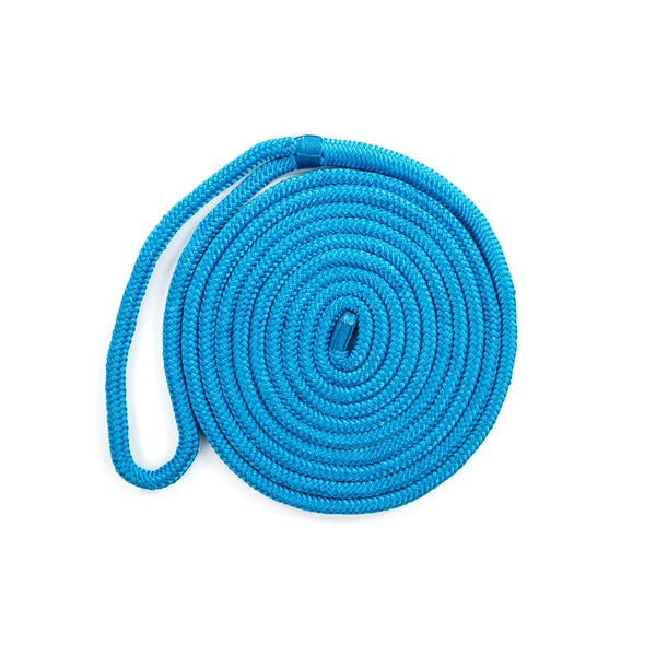 DOCK LINE 1/2"X15 DOUB BRAID NYL BL