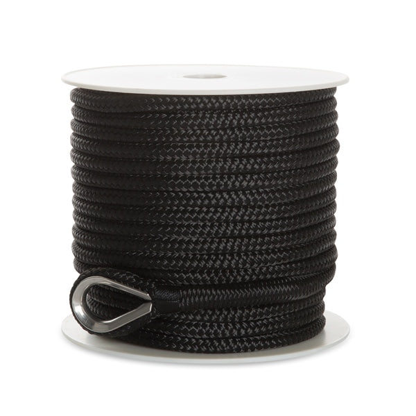 ANCHOR LINE 3/8"X150  DOUB BRAID BK