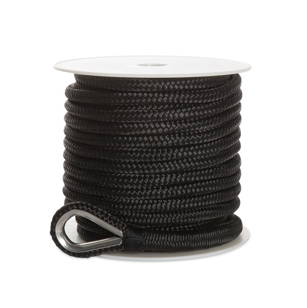 ANCHOR LINE 3/8"X100  DOUB BRAID BK