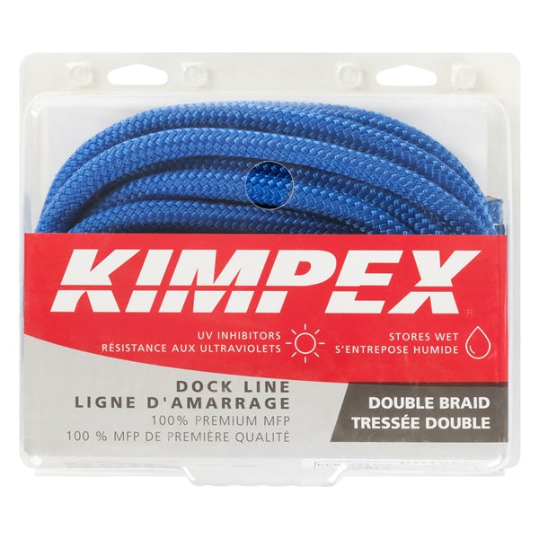 DOCK LINE 5/8"X35  BRAID MFP ROY BLUE