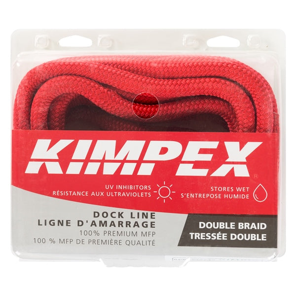 DOCK LINE 5/8"X35  BRAID MFP RED