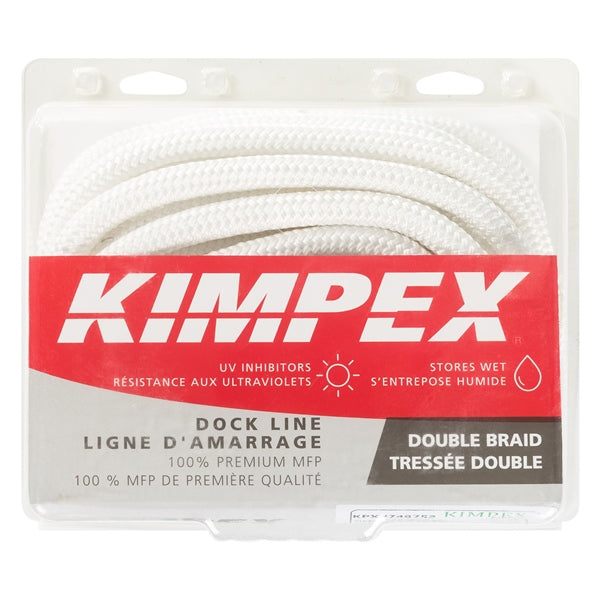 DOCK LINE 5/8"X35  BRAID MFP WH