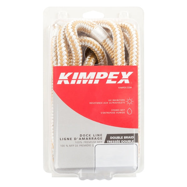 DOCK LINE 1/2"X25 DOUB BRAID NYL WH/GD