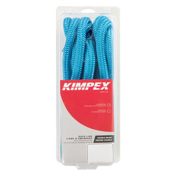 DOCK LINE 1/2"X20 DOUB BRAID NYL BL